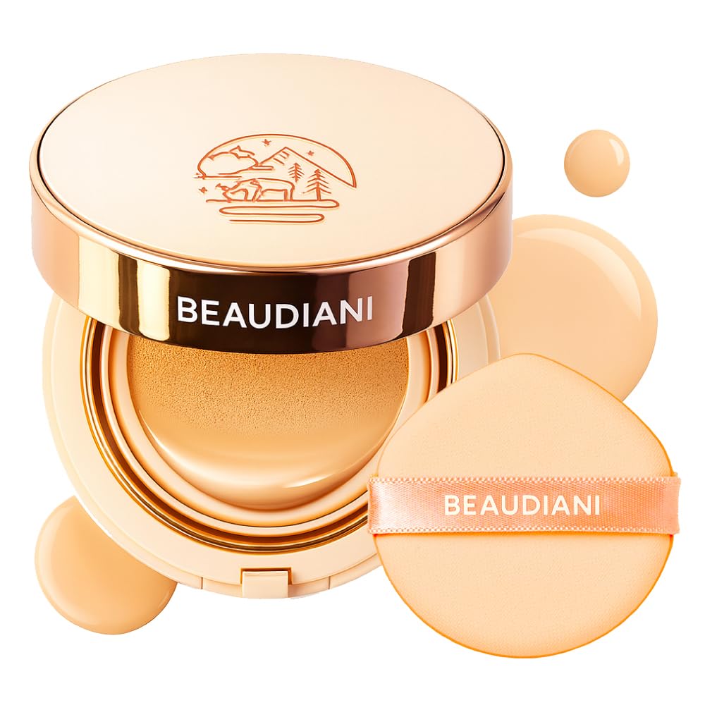 BEAUDIANI Natural Coverage - Mesh Tight Up Cushion - Korean Cushion Foundation, Semi-Matte Radiance, Long-lasting, Travel-Friendly Design (01 Light Beauty & Personal Care BEAUDIANI