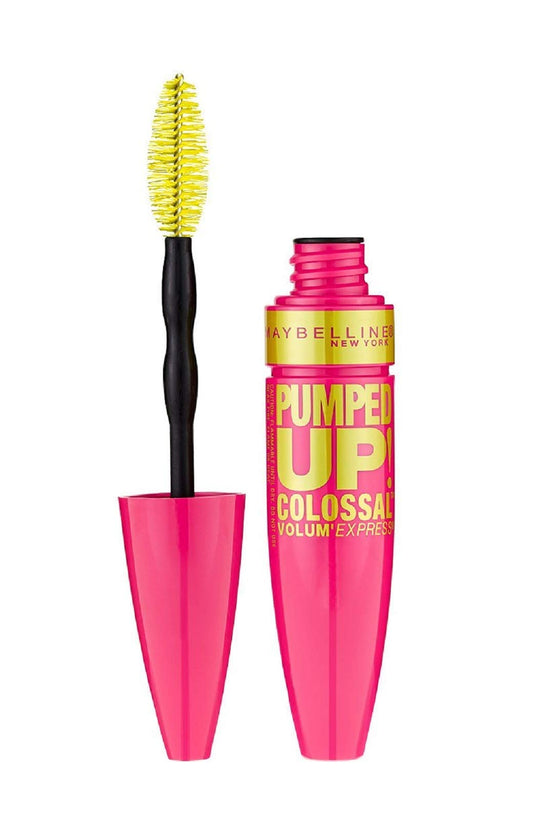 Maybelline Volum' Express Pumped Up! Colossal Washable Mascara, Classic Black [213] 0.33 oz (Pack of 2)