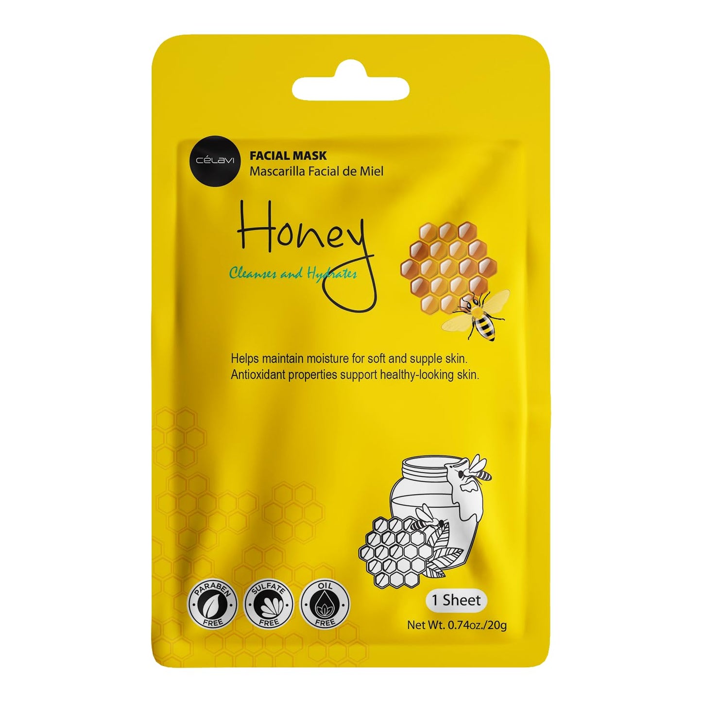 celavi Essence Facial Face Mask Paper Sheet Korea Skin Care Moisturizing 12 Pack (Mix - 2 of Each) Beauty & Personal Care Celavi Cosmetics