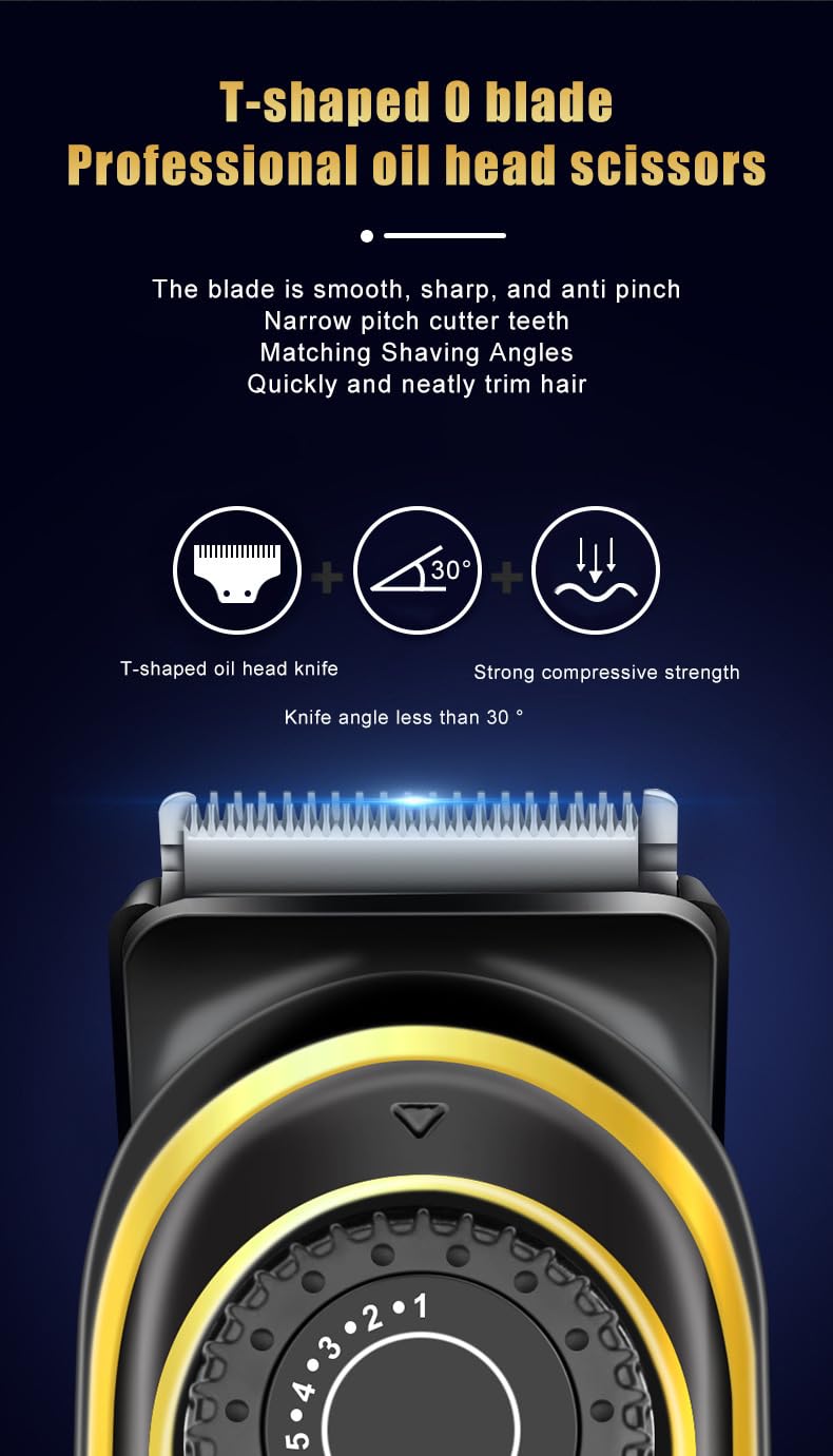 GLESVOWIO Electric Hair Clipper for Men Women Kids Use Professional Oil Head Scissors with Power Motor 10 Speed Adjustable Rechargeable Hair/Beard Beauty and Personal Care GLESVOWIO