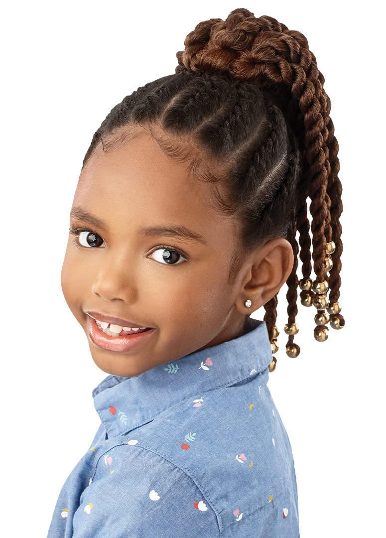 Outre Lil Looks Drawstring Ponytail - BEADED TWISTS 12" (1)