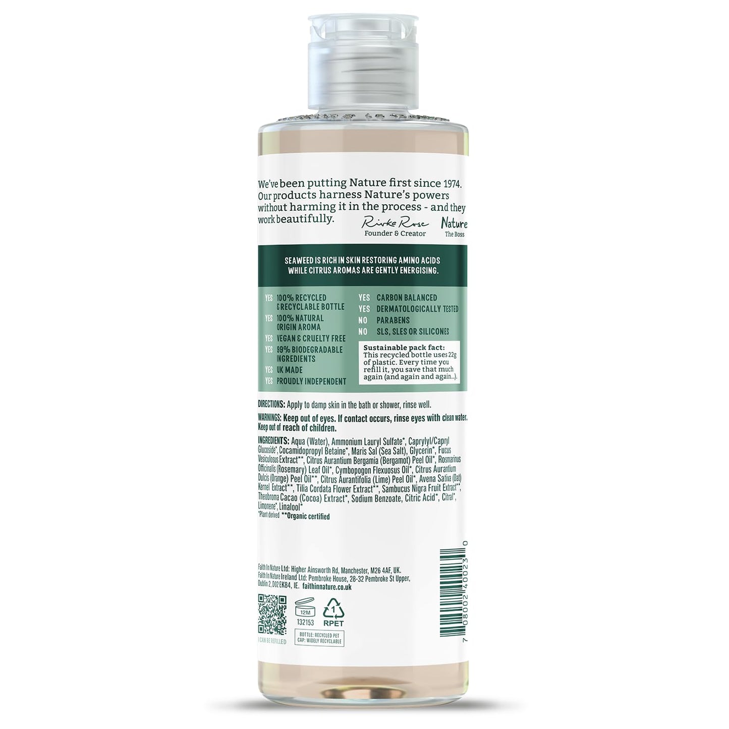 Faith In Nature Seaweed & Citrus Shower Gel & Foam Bath, 13.5 Oz Beauty & Personal Care FAITH IN NATURE