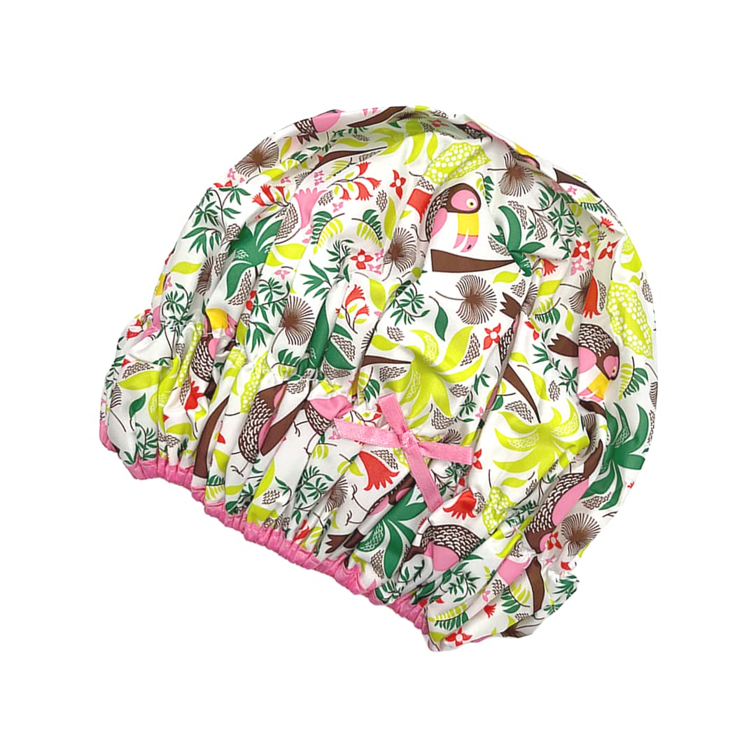 Reusable Bath & Shower Cap Lined, Oversized Waterproof Shower Caps Large Designed for all Hair Lengths with PEVA Lining & Elastic Band Stretch Hem Beauty & Personal Care Betty Dain