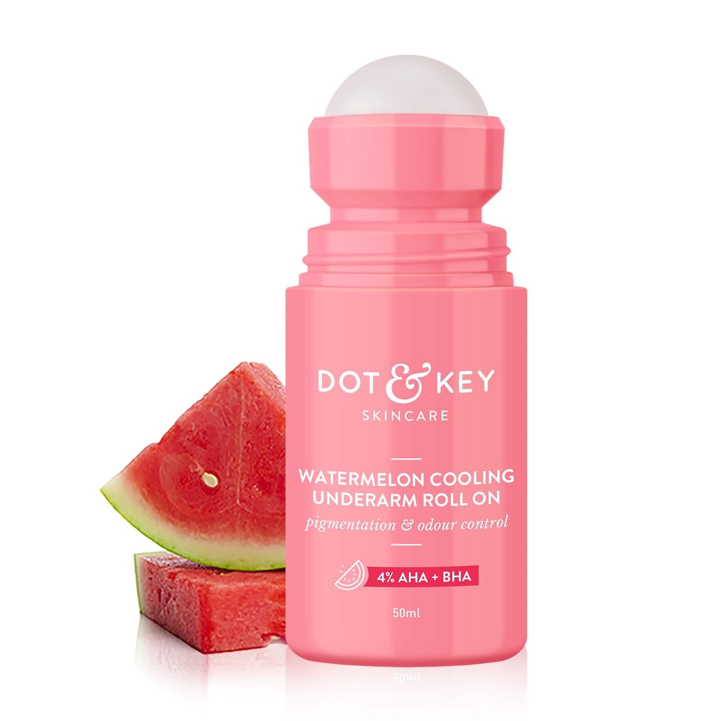 Dot&Key's Watermelon Cooling Underarm Roll On with AHA BHA for Odor Control, Fresh Aqua Fragrance, Sweat Control, Exfoliating Formula for Men, Women Beauty and Personal Care FOUNTINA