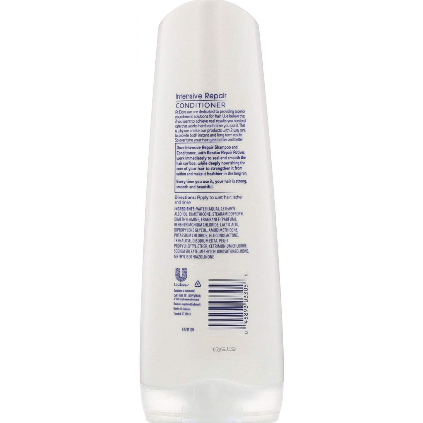 Intensive Repair Conditioner, for Damaged Hair, 12 fl oz (355 ml), Dove Beauty & Personal Care Dove