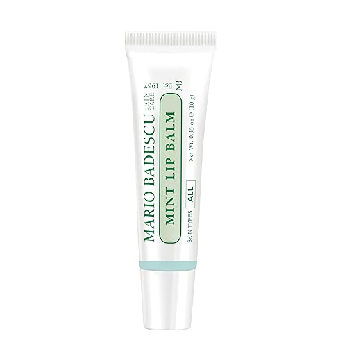 Mario Badescu Moisturizing Mint Lip Balm for Dry Cracked Lips, Infused with Coconut Oil and Shea Butter, Ultra-Nourishing Lip Care Moisturizer Beauty & Personal Care Mario Badescu