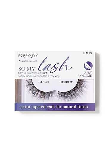 Absolute New York Poppy and Ivy Beauty The Signature So My Lash Eye Lashes, Neutral, Women Make-up Cosmetic Accessories (ELNL09 Delicate) Beauty & Personal Care Absolute New York