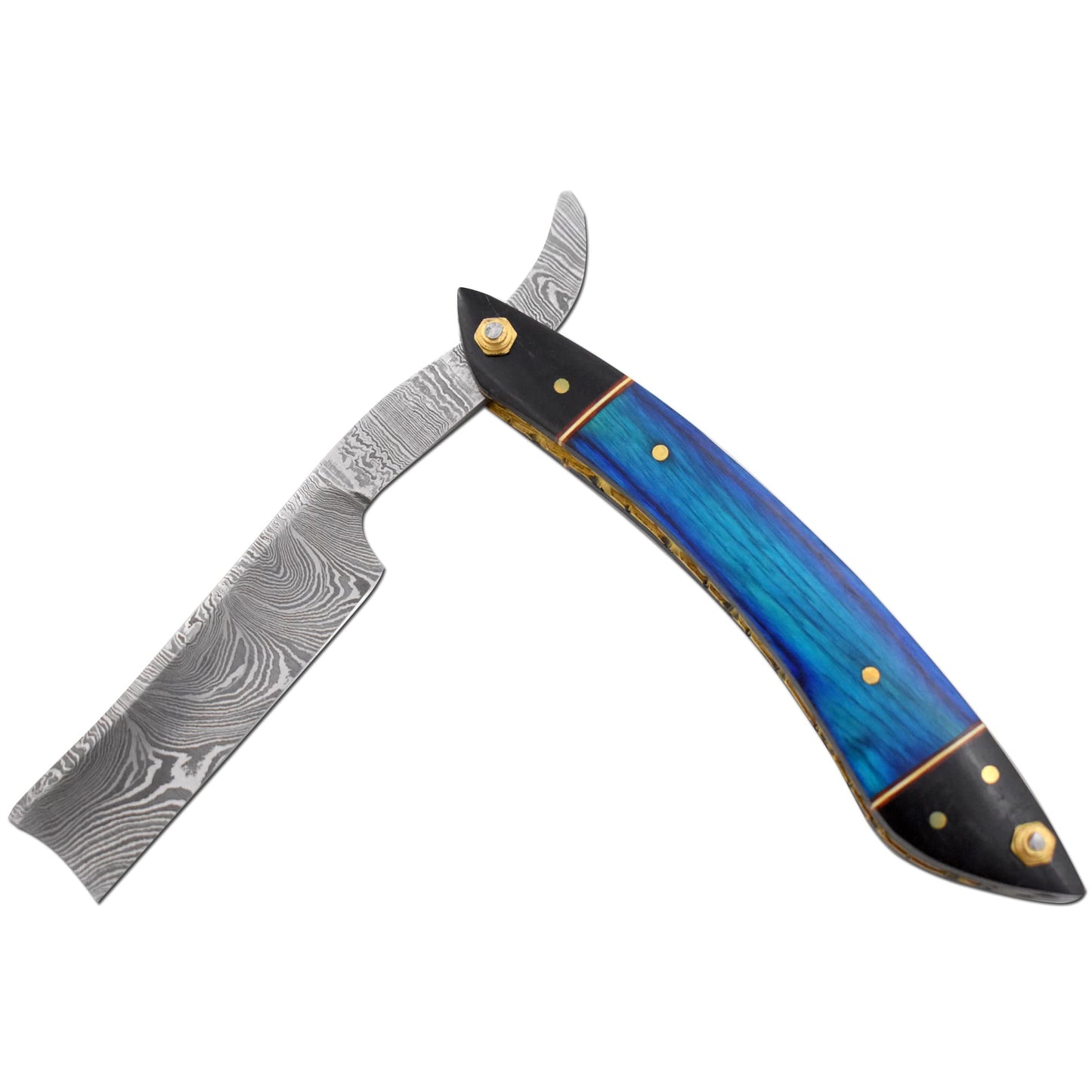 Old Ram Straight Razor - Straight Edge-Razor Sharp High Hardness Real Damascus Steel Cutthroat Straight Edge-Blade - Barber Razor (327) Beauty and Personal Care Old Ram
