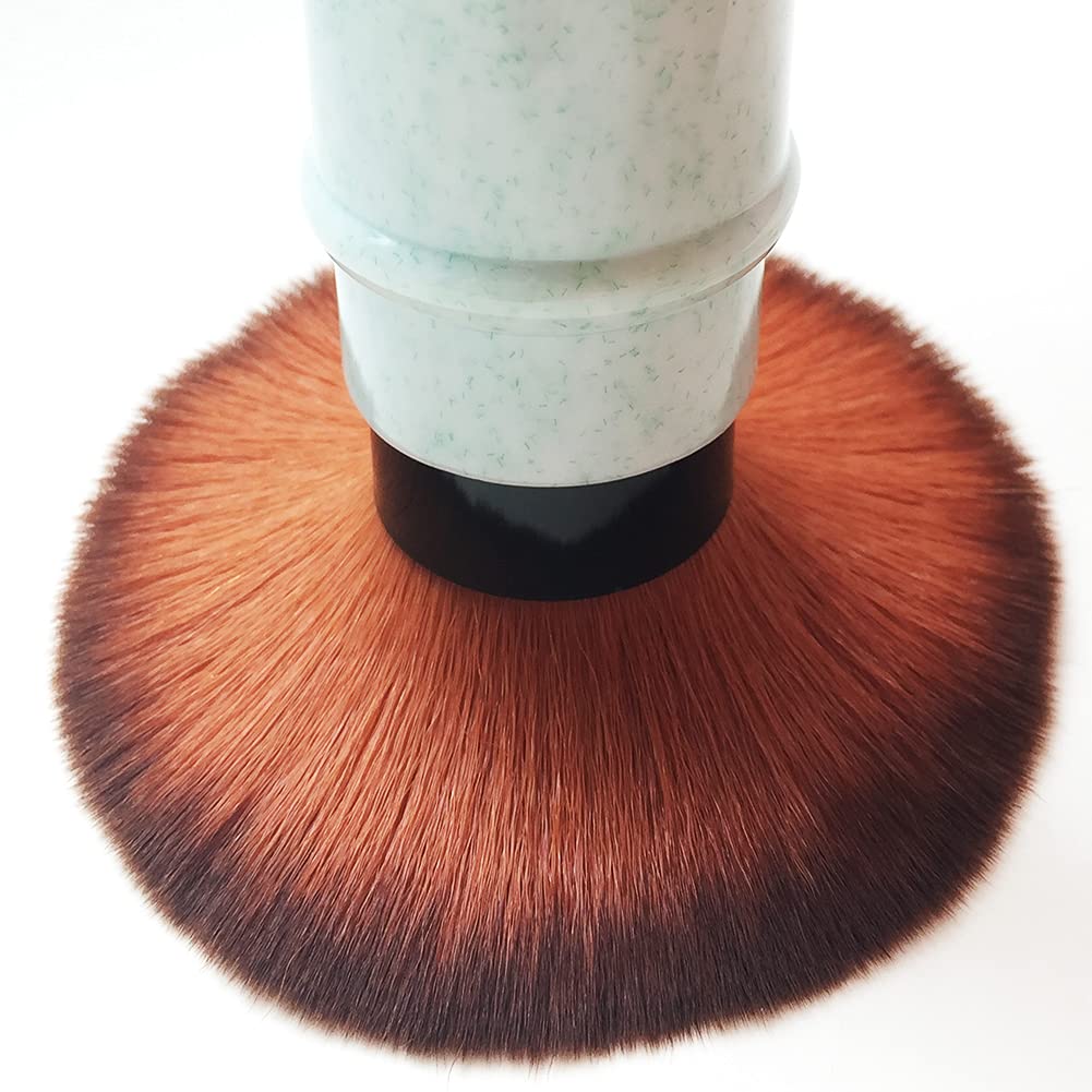 RN BEAUTY Retractable Kabuki Brushes Powder Foundation Blush Concealer Makeup Brush Portable With Cover - Green Beauty & Personal Care RN BEAUTY