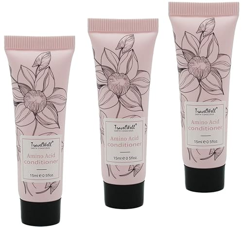 Travelwell Conditioner, Flower Series Hotel Travel Size Guest 0.5 Fl Oz/15ml, 200 Tubes per Box | Travel Size Toiletries | Cruelty-Free Bulk Set Beauty & Personal Care Travelwell