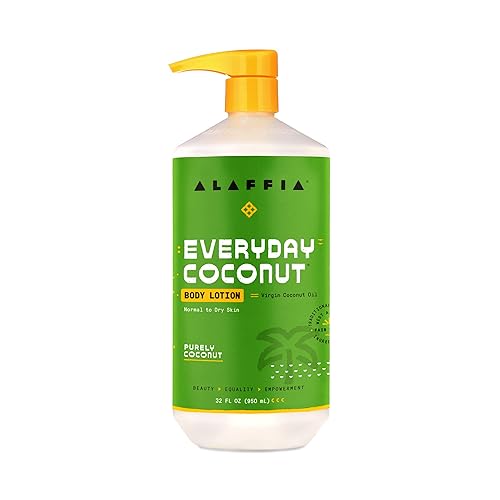Alaffia EveryDay Coconut Hydrating Body Lotion, Normal to Dry Skin, Moisturizing Support for Soft & Supple Skin, Purely Coconut, 32 Fl Oz Beauty & Personal Care Alaffia