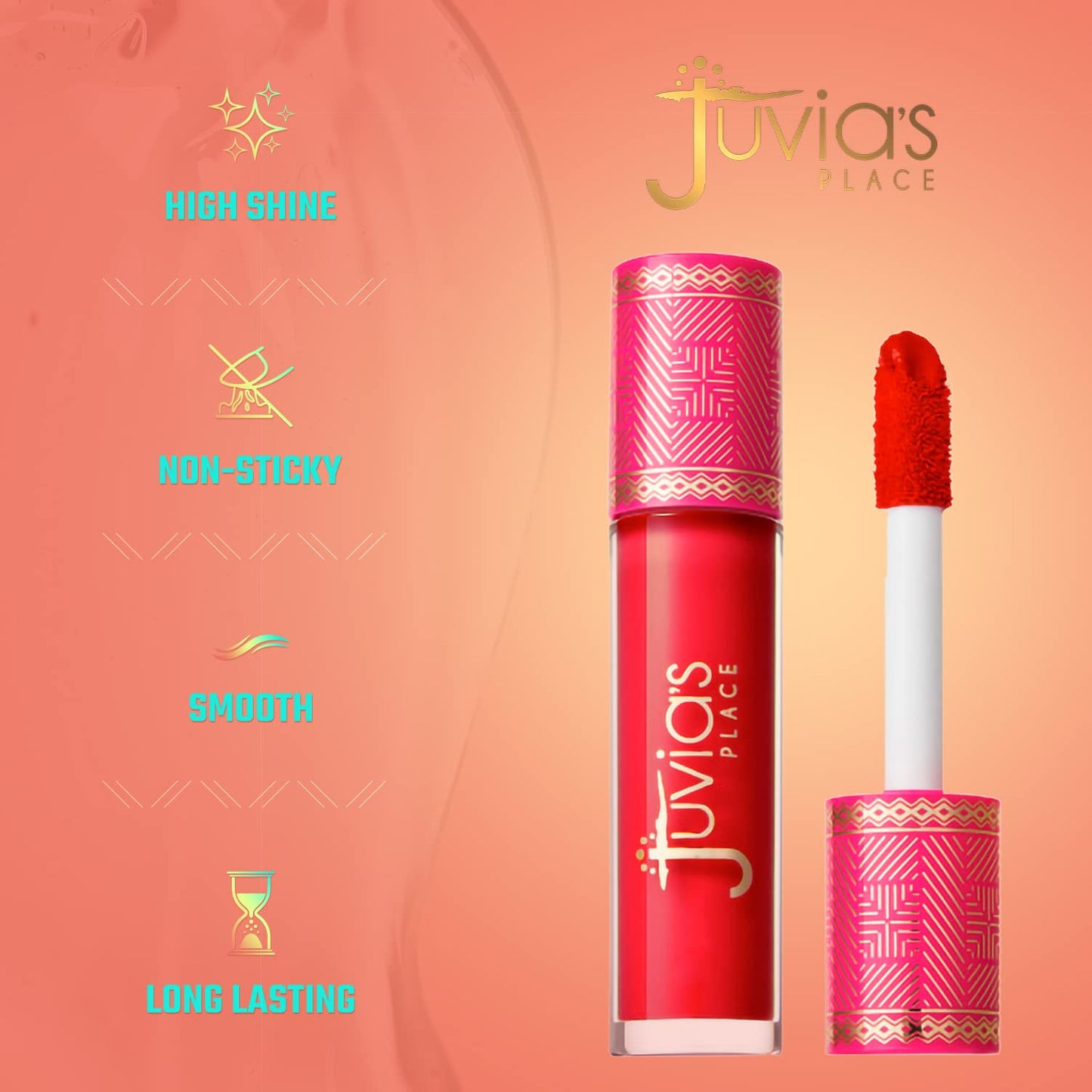Juvia's Place, Lip Gloss Reflect Cherry Love, Red The Reds & Berries,Long Lasting Hydrating, Rich, Bright, 16 oz. Beauty & Personal Care Juvia's Place
