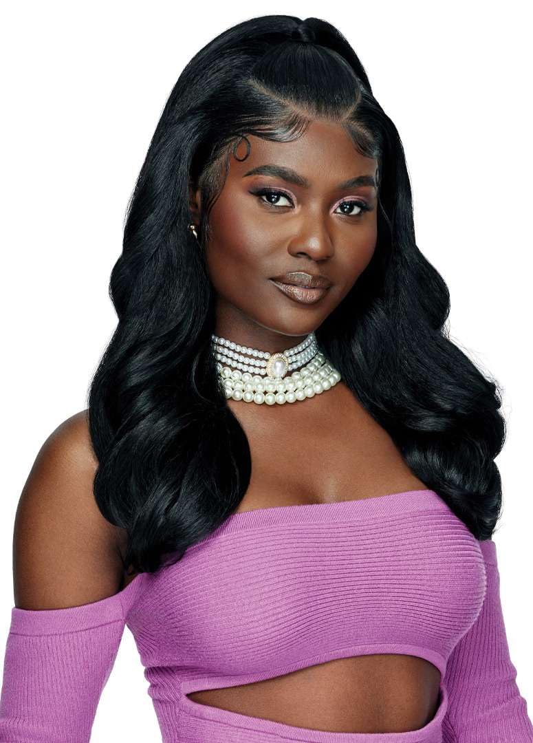 Outre Lace Front Wig - Perfect Hair Line 13X4 - Swoop Series - Swoop 2 (DRFF CARAMEL MOCHA)