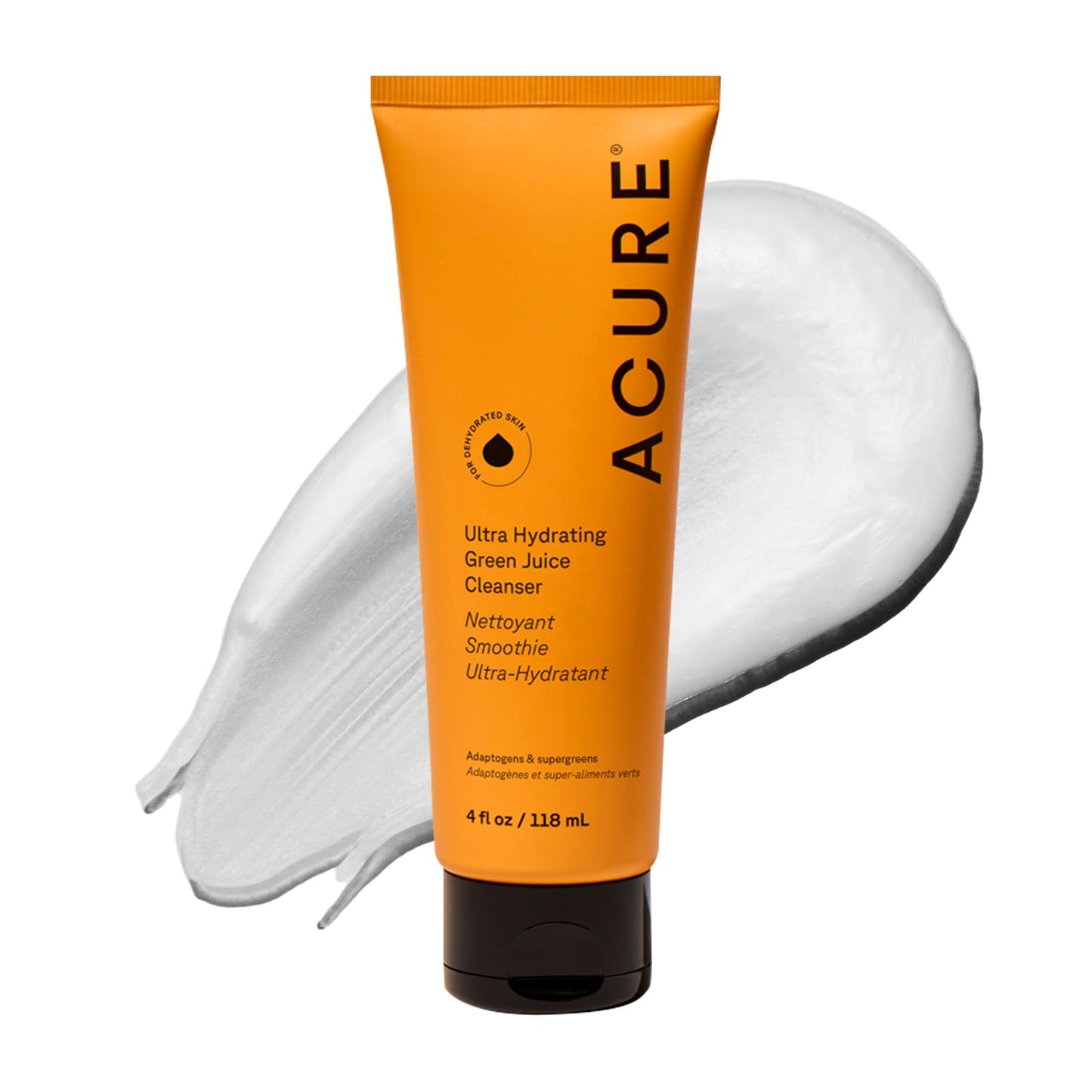 Acure Ultra Hydrating Green Juice Face Cleanser - Superfood Cleanser, Green Face Wash for Women & Men, Clean Skin Formula with Spinach, Blackhead Beauty & Personal Care Acure