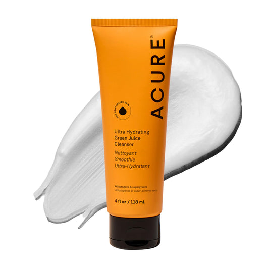 Acure Ultra Hydrating Green Juice Face Cleanser - Superfood Cleanser, Green Face Wash for Women & Men, Clean Skin Formula with Spinach, Blackhead Beauty & Personal Care Acure