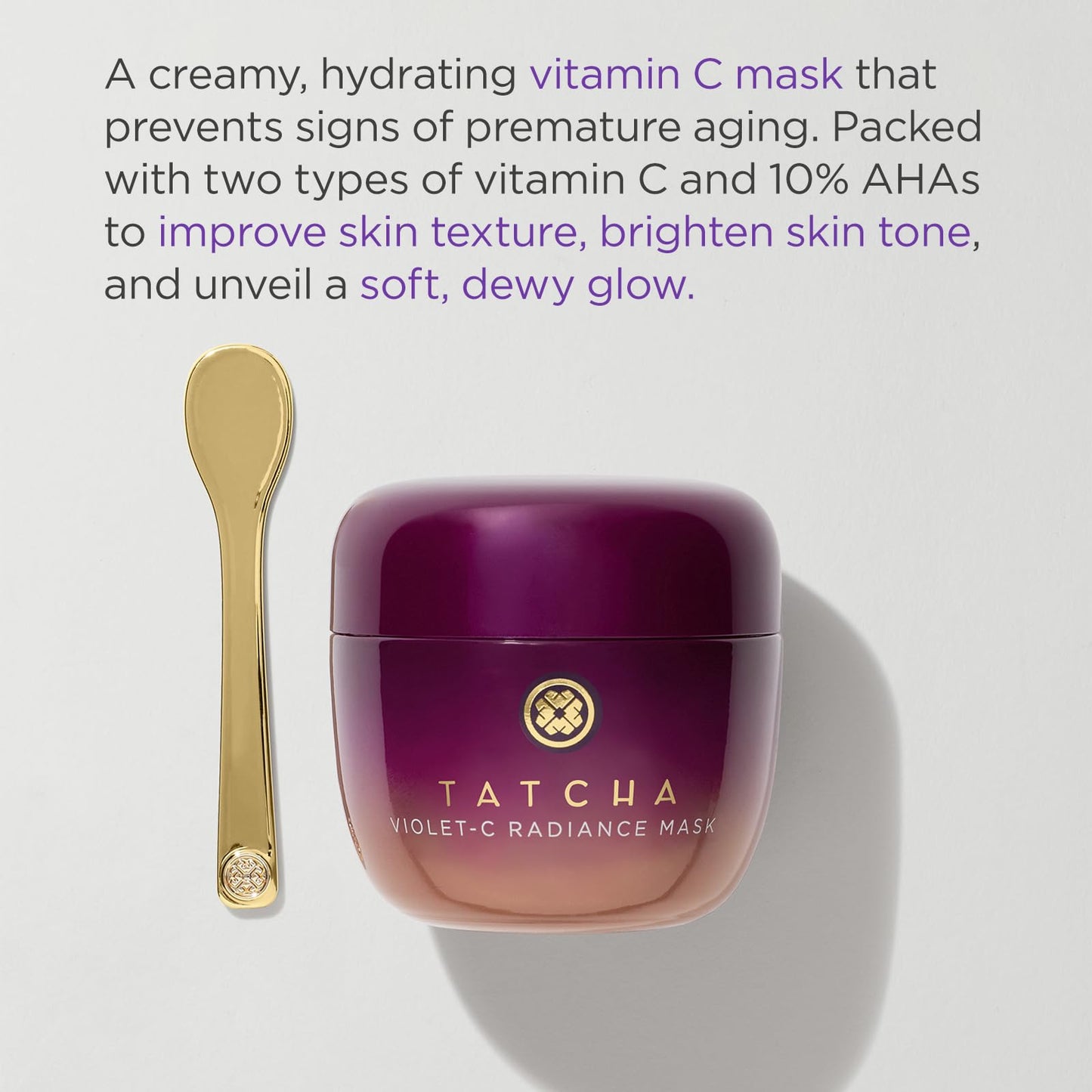TATCHA The Violet-C Radiance Mask: Creamy Firming Mask with Vitamin C for Soft, Glowing Skin (50 ml / 1.7 oz) Beauty & Personal Care TATCHA