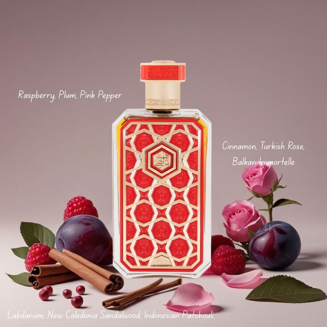RASASI Arabian Prive Shaden Eau de Parfum Spray 70ml (2.36 Oz) | Luxury Warm Spicy Perfume with Raspberry, Rose & Sandalwood | Luxurious Arabian Beauty & Personal Care RASASI