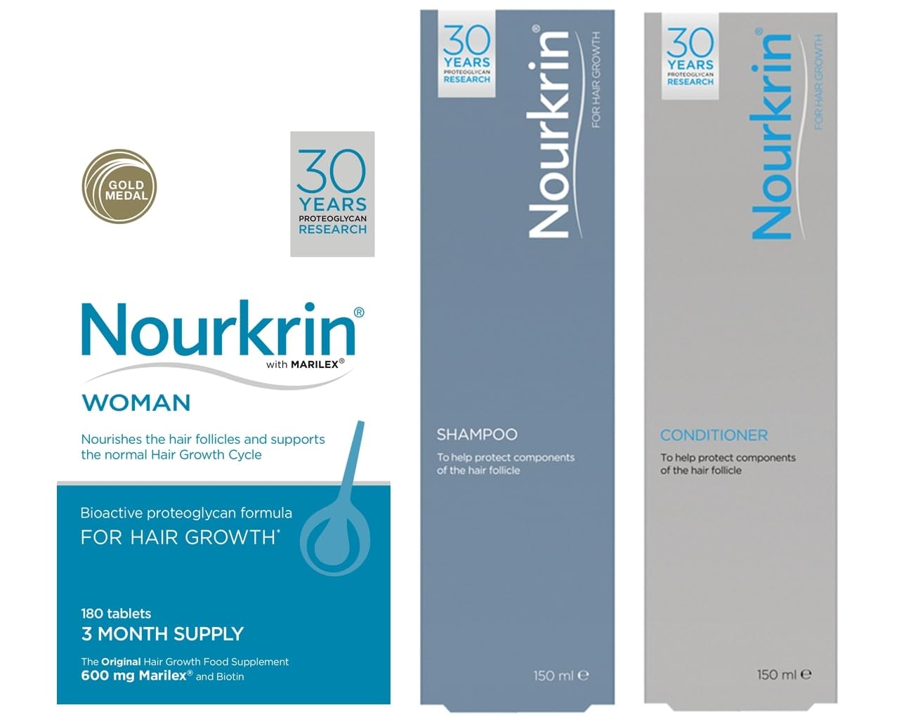 Nourkrin Woman Value Pack 180 Tablets,Shampoo and Conditioner Beauty & Personal Care Nourkrin