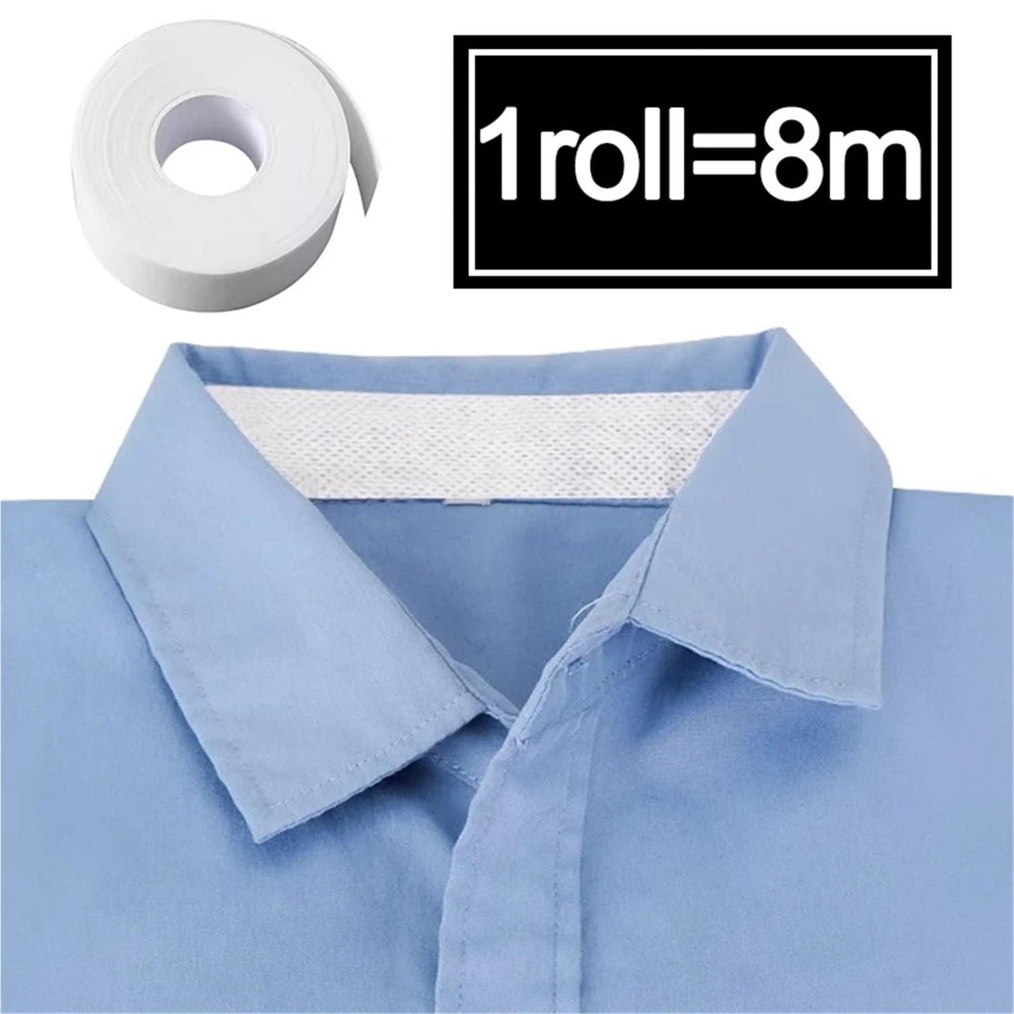 Cyyaog Collar Protectors for Shirts 3rolls Anti Dirty Collar Sticker Shirt Sweat Absorbing Tape Clothing Dirt Proof Stickers Beauty and Personal Care Cyyaog
