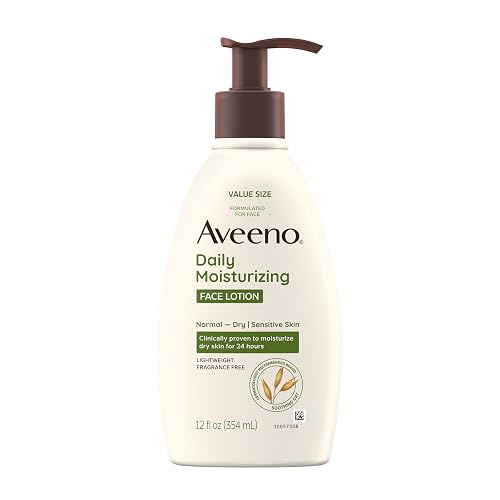 Aveeno Daily Moisturizing Face Lotion with Soothing Prebiotic Oat, Gentle Lotion Nourishes Normal to Dry Skin With Moisture, Sensitive Skin Beauty & Personal Care Aveeno