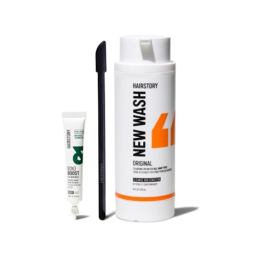 Hairstory Bond Boost + New Wash Original Set - Detergent-Free Cleansing Cream & Bond Repair Treatment for Damaged, Color-Treated & Chemically Beauty & Personal Care Hairstory