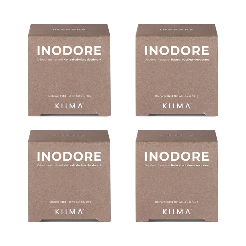 KIIMA Refillable Deodorant Inodore Refill Kit, Premium Unscented Natural Deodorant formulated without Aluminum or Parabens, For Men and Women Beauty and Personal Care KIIMA