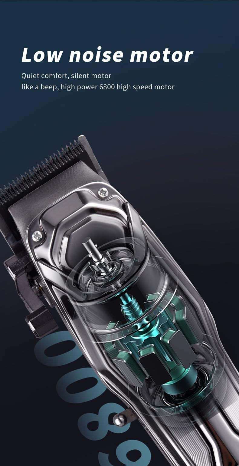Professional Hair Clippers for Men, Cordless & Trimmer Set, Super Quiet, for Cutting Kit with LED Display, 7 Limit Combs,Gift for Women Barber Kid Beauty and Personal Care QDKVTNDJZ