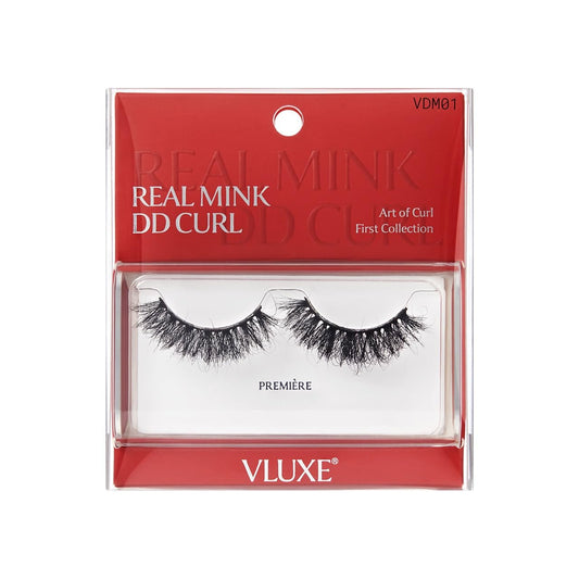 VLuxe Real Mink DD Curl Eyelashes, 100% Real Mink Strip Lash, Dramatic Fluffy False Lashes Give Lifted Eye Look, Lightweight & Comfortable Extensions