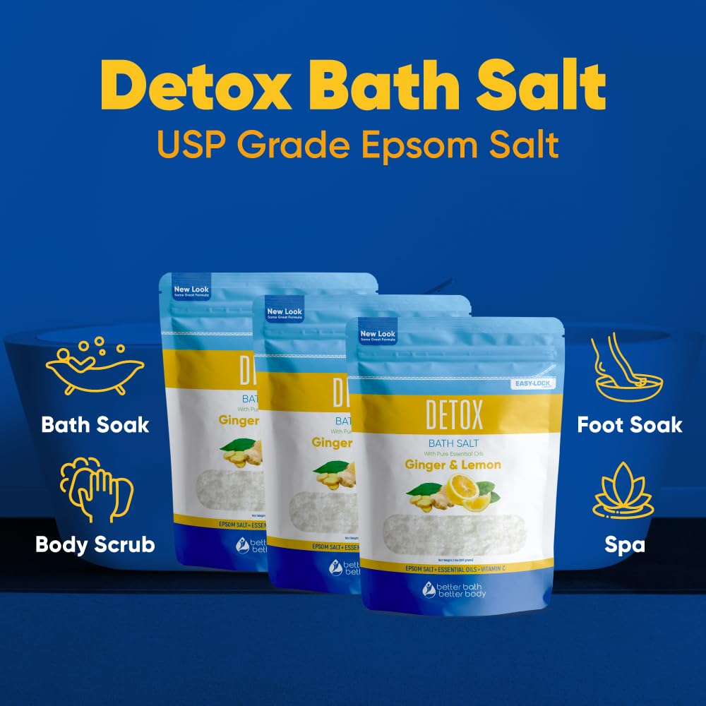 Detox Bath Salt (3-Pack) 2-Lbs Each, 6-Lbs Total Beauty & Personal Care Better Bath Better Body