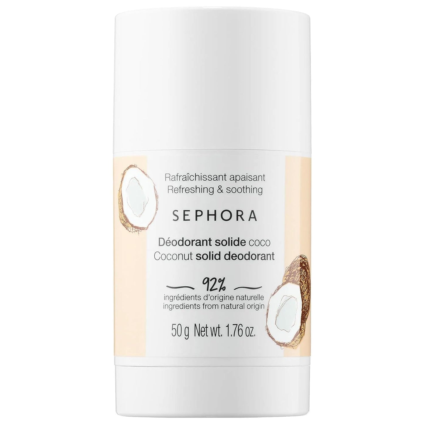 Sephora Coconut Solid Deodorant - Refreshing & Soothing 1.76 oz Beauty and Personal Care SEPHORA