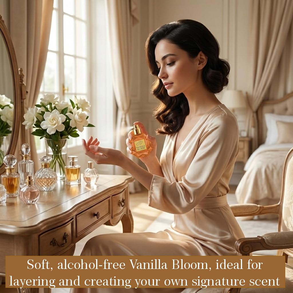 Zoha Vanilla Bloom | Vanilla Perfume for Women & Men | Alcohol-free Clean Perfume | Travel Size Long Lasting Fragrance Oil | 30ml Spray Beauty & Personal Care Zoha
