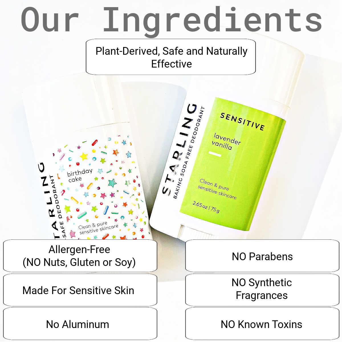 STARLING Skincare All Natural Deodorant for Kids - Aluminum Free Children Soy Free, Nut Gluten No Toxins Teens, Tweens, Boys & Girls Kid Safe Force Beauty and Personal Care Starling Skincare