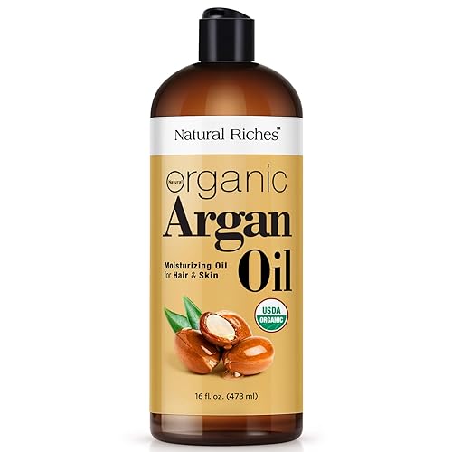 Natural Riches Organic Argan Oil of Morocco 16oz Penetrating Hair oil Deep Moisturizing Serum for Dry, Damaged & Coarse Hair pure Moroccanoil Cold Beauty & Personal Care Natural Riches
