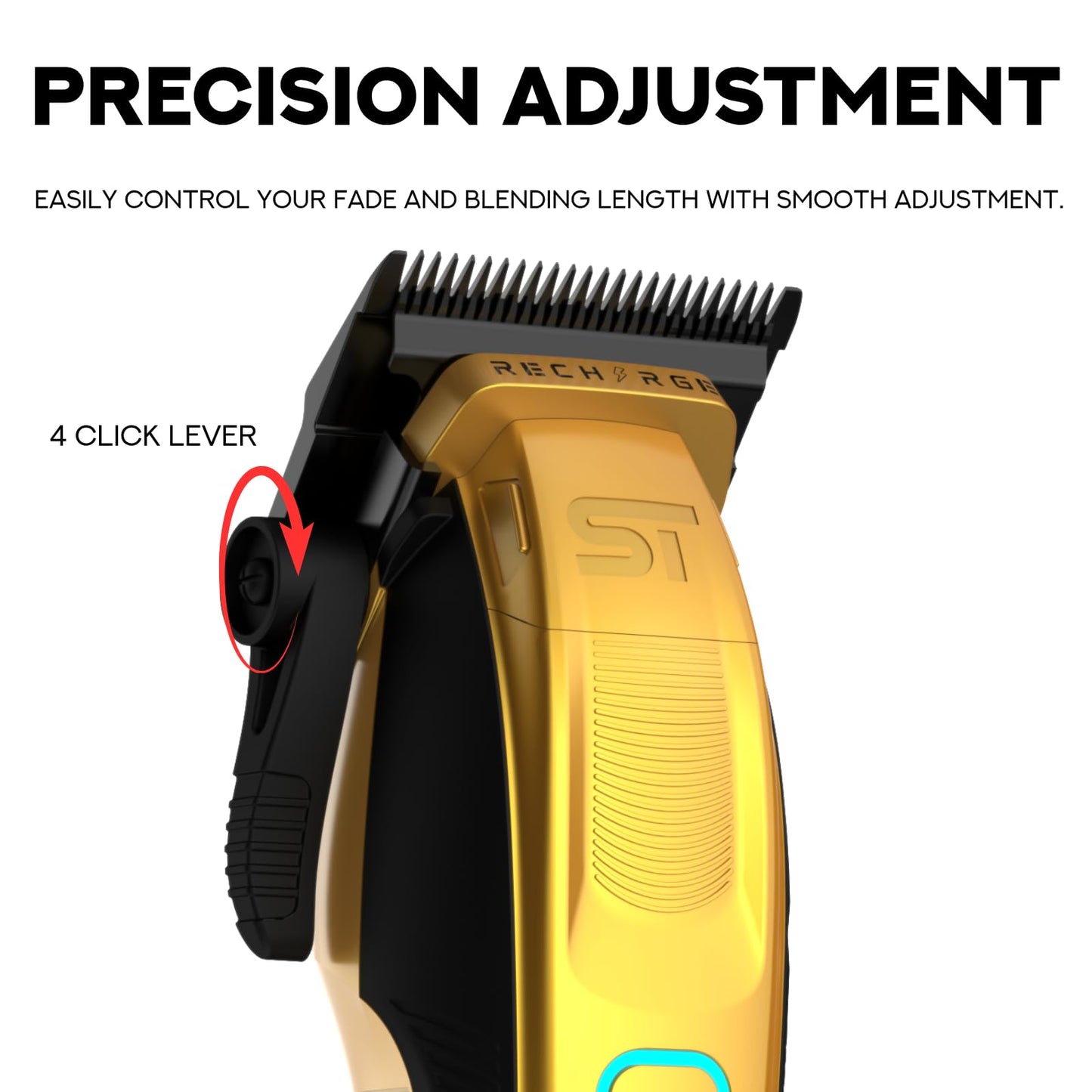 Supreme Trimmer Recharge Clipper - Professional Hair Clipper with 2 Removable Batteries, Brushless Motor, Smart Charge Stand, USB-C Charge & DLC Beauty and Personal Care Supreme Trimmer