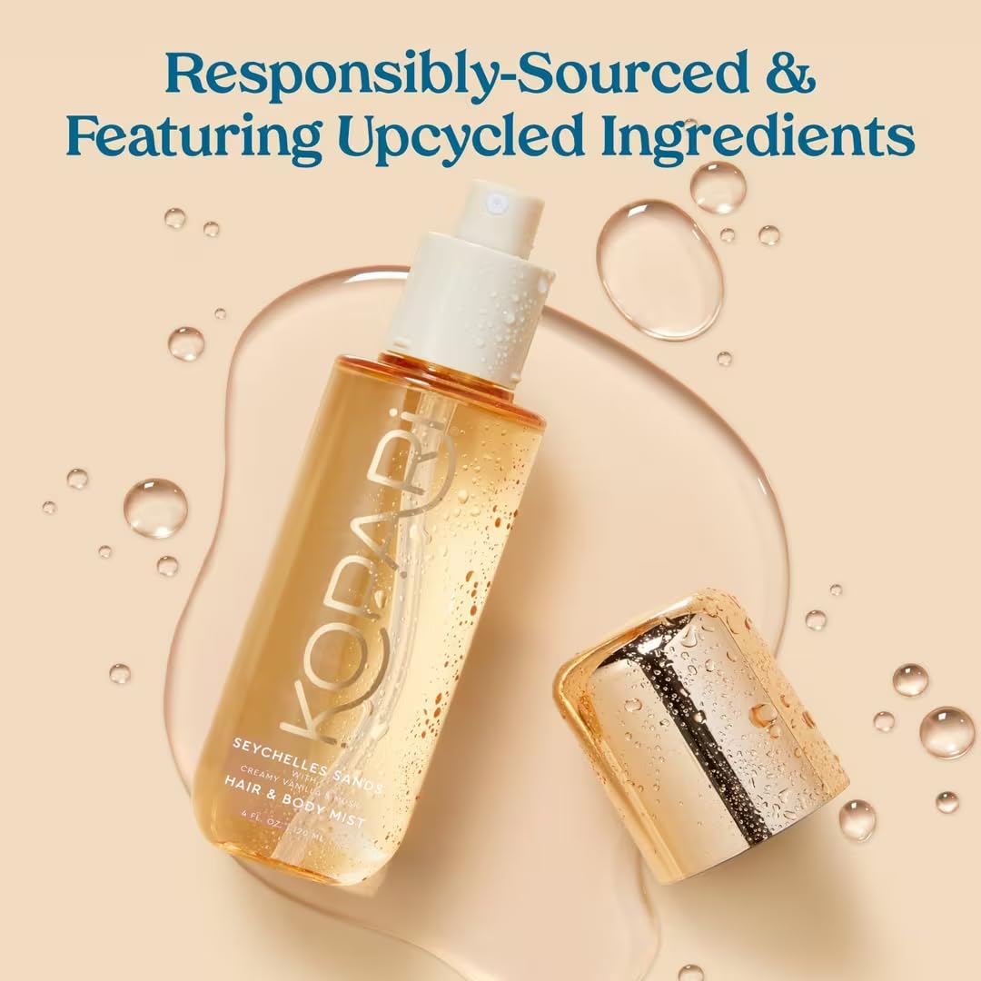 Kopari Hair & Body Mist Seychelles Sands, Long-Lasting Creamy Vanilla & Musk Scent, Seductive Warm Fragrance, Toasted Vanilla, 4 oz Beauty & Personal Care Kopari