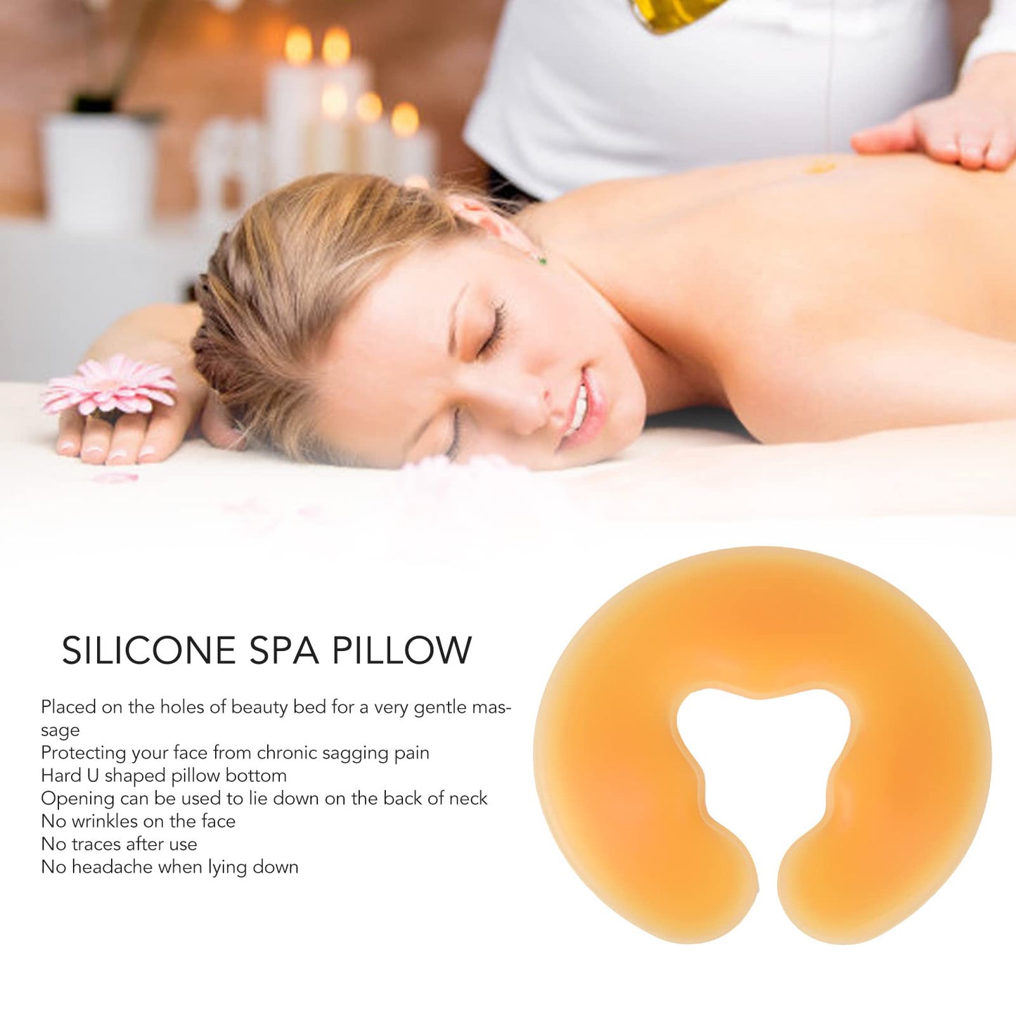 Silicone Pillow, Professional Massage Bed Table Face Massage Face Relax Pillow SPA Beauty Salon Skin Shape Massage Pillow Head Cushion, Beauty and Personal Care Asixxsix