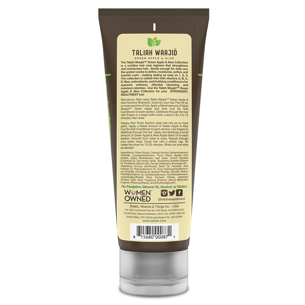 Taliah Waajid Curl So Soft Conditioner, 10 fl oz - Moisturizing Conditioner for Curly & Coily Hair - Defines Curls, Softens, Detangles & Hydrates