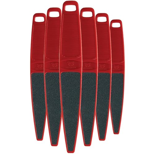 ForPro Professional Collection Red Panda Foot File, 60/100 Grit, Double-Sided Pedicure File for Feet and Heels, 10.5” L (Pack of 6) Beauty & Personal Care ForPro Professional Collection