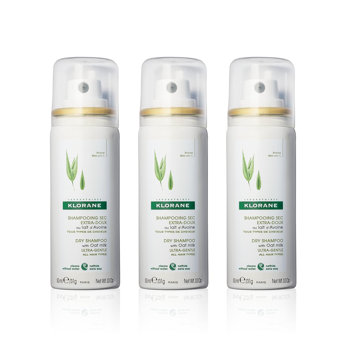 Klorane Dry Shampoo with Oat Milk 3-To-Go Bundle Beauty and Personal Care Klorane Default Title