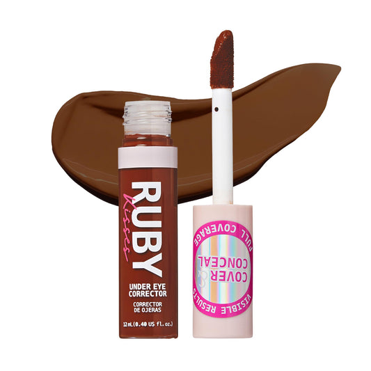 Ruby Kisses Under Eye Concealer, Full Coverage Makeup for Dark Circles, Redness, Hyperpigmentation, Blemishes, Moisturizing Satin Finish Formula With