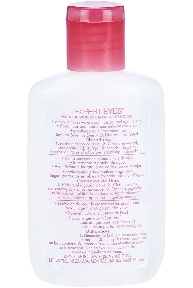 Maybelline New York Expert Eyes Moisturizing Eye Makeup Remover, 2 Count