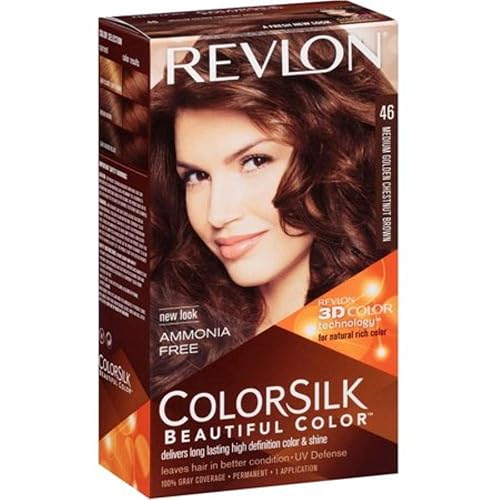 Revlon Colorsilk Beautiful Color, Medium Golden Chestnut Brown [46] 1 ea Beauty & Personal Care REVLON