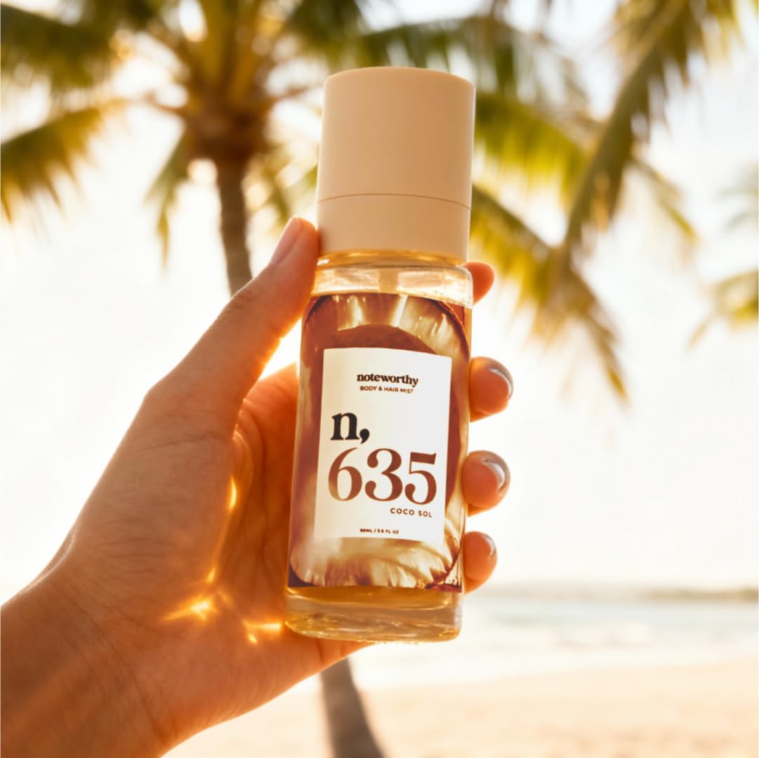 Noteworthy n,635 Coco Sol Body Mist - Marshmallow • Coconut Sugar • Jasmine • Tiare • Vanilla • Amber • Sandalwood | Beachy Gourmand Mist Beauty & Personal Care Noteworthy