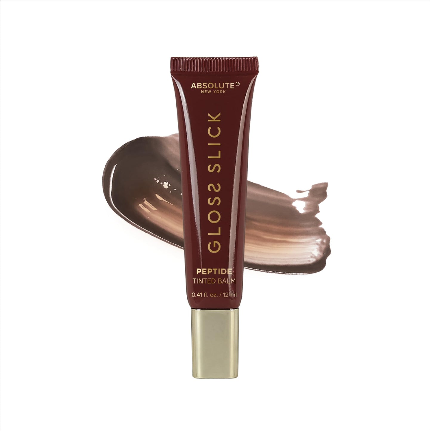 Absolute New York Gloss Slick Peptide Tinted Balm, Weightless and Non-Sticky, Soft Hydrated and Plump Lips (MLPT06 Macadamia Roast) Beauty & Personal Care Absolute New York