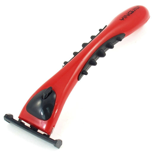 Ruilogod Red Black Plastic Handle Two Layer Blades Manual Shaver Razor (id: 422 016 69c 509 205 Beauty and Personal Care Ruilogod
