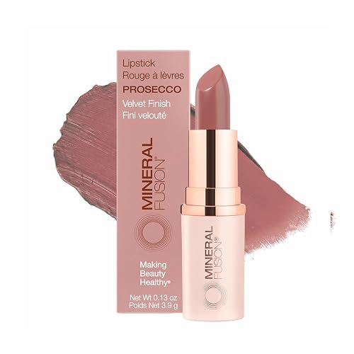 Mineral Fusion Long-Lasting Lipstick, Vivid & Smudge-Free Lip Color with Avocado Oil, Cocoa Seed Butter, Free of FD&C Dyes, Paraben and Gluten, Beauty & Personal Care Mineral Fusion