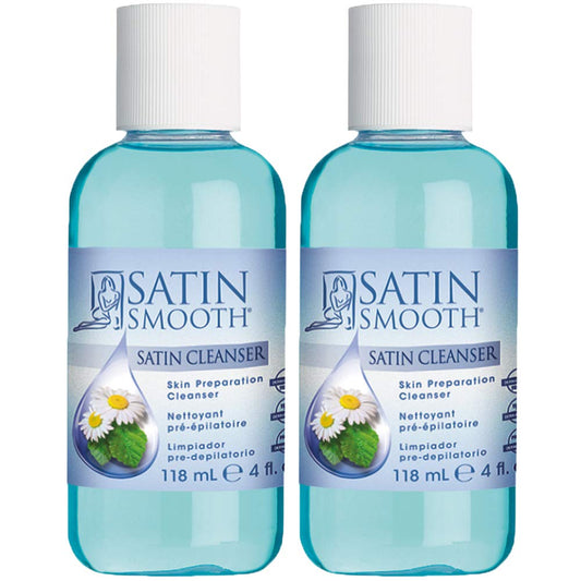 SATIN SMOOTH Satin Cleanser Skin Preparation Cleanser 4 oz x 2 packs Beauty and Personal Care SATIN SMOOTH