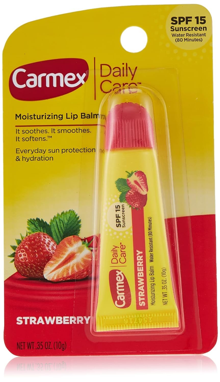 Carmex Daily Care Lip Balm Strawberry SPF 15 0.35 oz (Tube in Blister Pack) Beauty & Personal Care Carmex