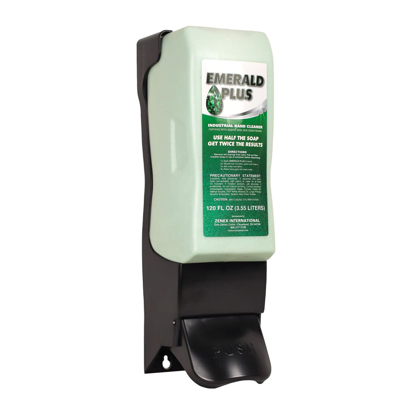 Zenex Emerald Plus Hand Soap - Industrial Hand Cleaner | Heavy Duty Detergent & Pumice Shop Soap | Dissolves Grease, Oil, Tar, Paint | Lemon Scent | Beauty & Personal Care Zenex