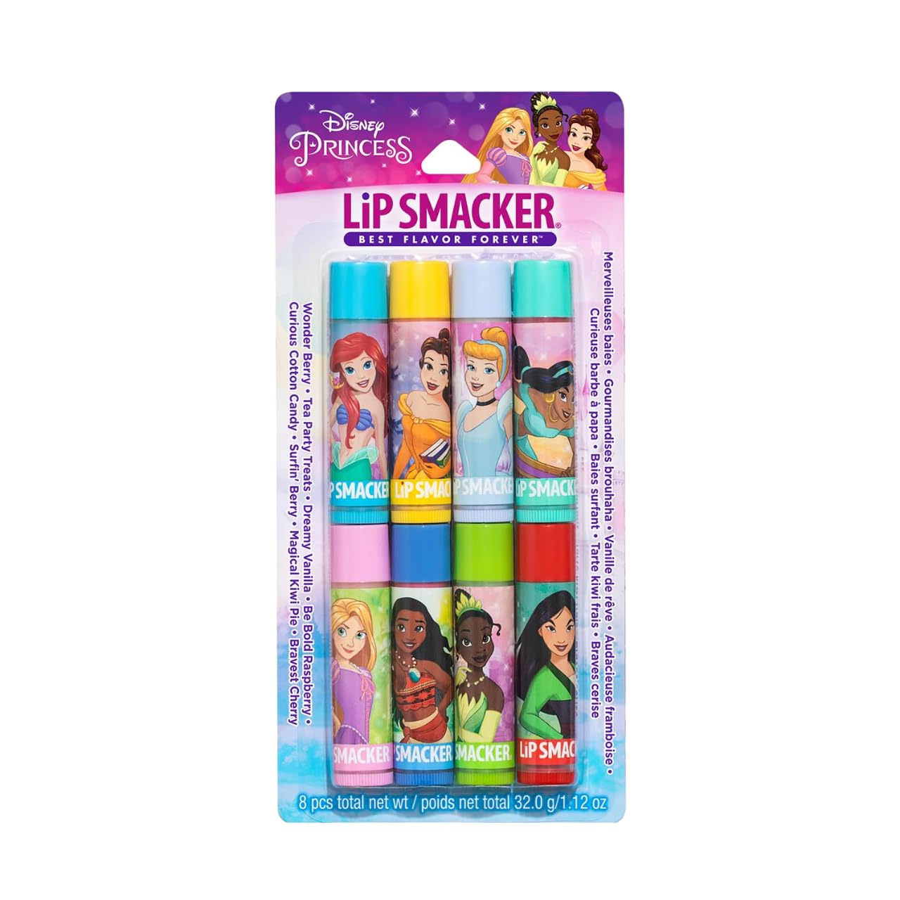 Lip Smacker Disney Princess Flavored Lip Balm Party Pack 8 Count, Clear, For Kids Beauty & Personal Care Lip Smacker